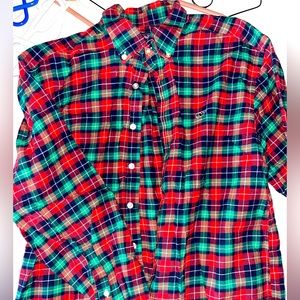 Vineyard vines plaid whale shirt (soft fabric)